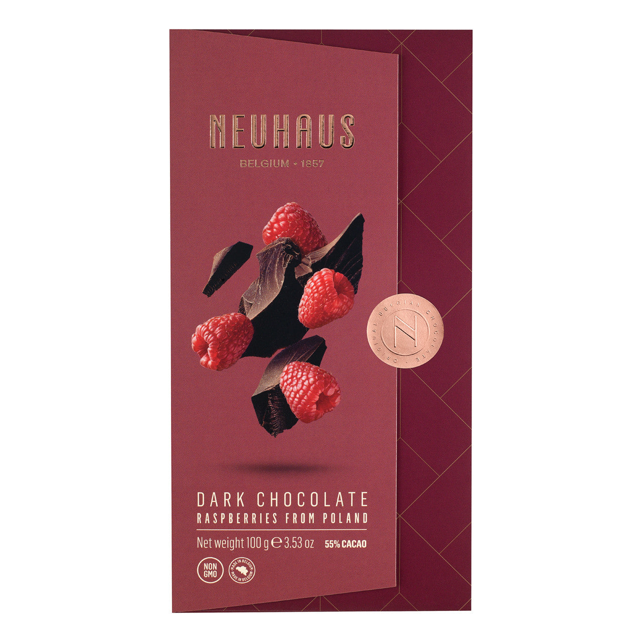 Tablet Dark Chocolate with Raspberry Bits